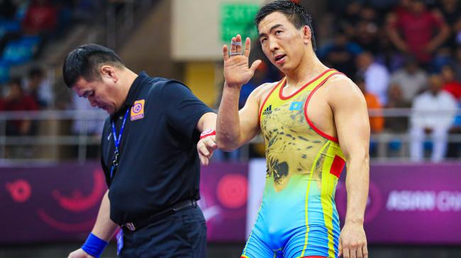 Kaisanov Caps Eventful Week by Repeating as Asian 74kg Champ