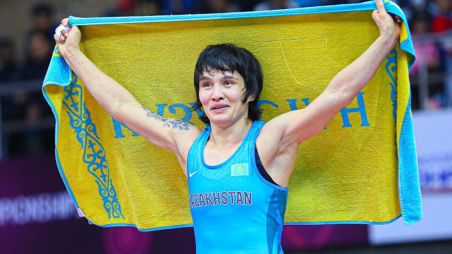 Akhmetova Amanzhol Snatches Victory From Jaws of Defeat to Stun Mukaida for 53kg Title; Kawai Sisters Strike Gold