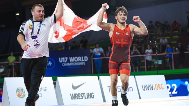 Putkaradze upgrades silver to U17 world gold; Iran wins GR team title