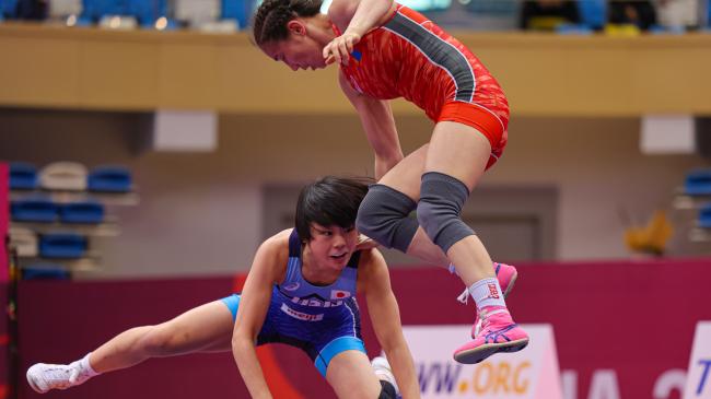 WATCH: 10 women's wrestling finals from Asian Championships