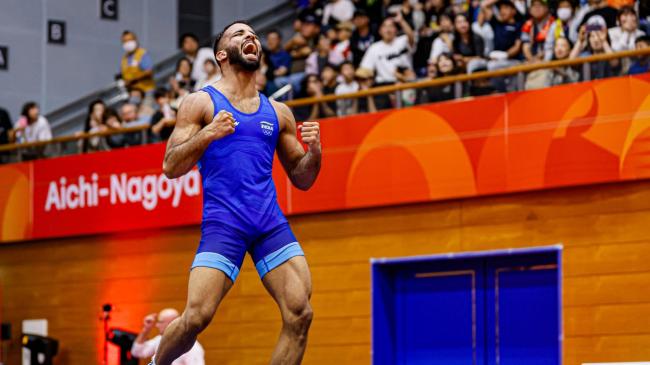 Sujeet Stuns Olympic Champion Kiyooka to Make Asian Games 65kg Final