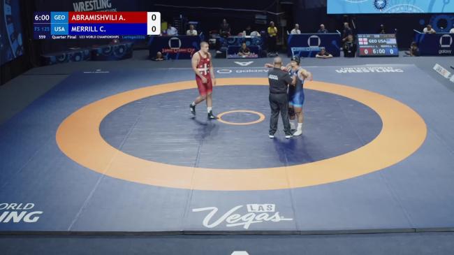 Aleksandre ABRAMISHVILI (GEO) vs. Coby Lazo MERRILL (USA) | 2026 U23 World Championships | Quarter Final | FS 125Kg