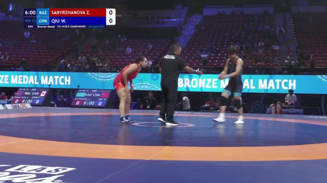 Zhibekzhan SABYRZHANOVA (KAZ) vs. Wenjin QIU (CHN) | 2026 U23 World Championships | Bronze Medal | WW 72Kg