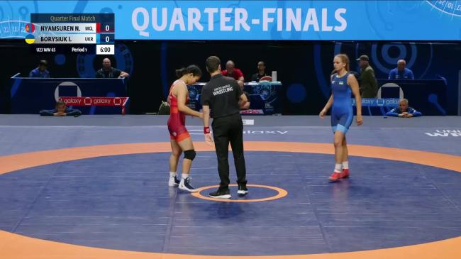 Narkhajid NYAMSUREN (MGL) vs. Iryna BORYSIUK (UKR) | 2026 U23 World Championships | Quarter Final | WW 65Kg