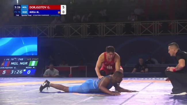 Ganbat DORJGOTOV (MGL) vs. Mapsin Elias MIKA (NGR) | VETERAN WORLD CHAMPIONSHIPS 2026 | Quarter Final | FS 78Kg