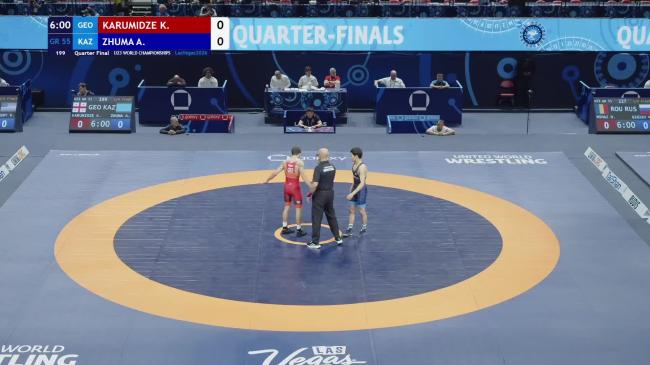 Koba KARUMIDZE (GEO) vs. Arsen ZHUMA (KAZ) | 2026 U23 World Championships | Quarter Final | GR 55Kg