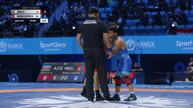 Eldaniz AZIZLI (AZE) vs. Davaabandi MUNKH ERDENE (MGL) | 2026 Senior World Championships | Eighth Final | GR 55Kg