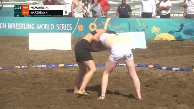 Naoise Caitlin MCMANUS (GBR) vs. Aisana MARZOEVA (RUS) | U17 BEACH WRESTLING WORLD CHAMPIONSHIPS 2026 | KnockOut | WOMEN'S BW 55Kg