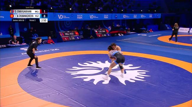 Delgermaa ENKHSAIKHAN (MGL) vs. Meerim ZHUMANAZAROVA (KGZ) | SENIOR WORLD CHAMPIONSHIPS 2026 | 1/2 Final | WW 68Kg