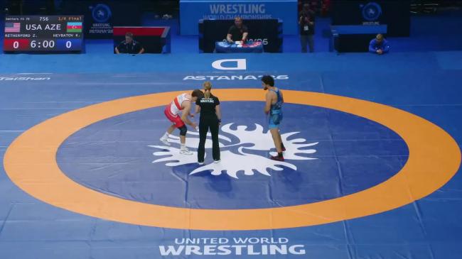 Zain Allen RETHERFORD (USA) vs. Kanan HEYBATOV (AZE) | 2026 Senior World Championships | Quarter Final | FS 70Kg