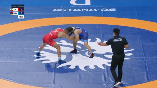 Rahman Mousa AMOUZADKHALILI (IRI) vs. Vazgen TEVANYAN (ARM) | 2026 Senior World Championships | Quarter Final | FS 65Kg