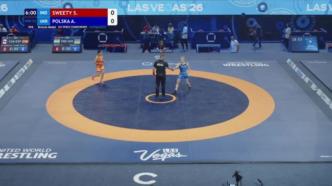 Sweety SWEETY (IND) vs. Anastasiia POLSKA (UKR) | 2026 U23 World Championships | Bronze Medal | WW 53Kg