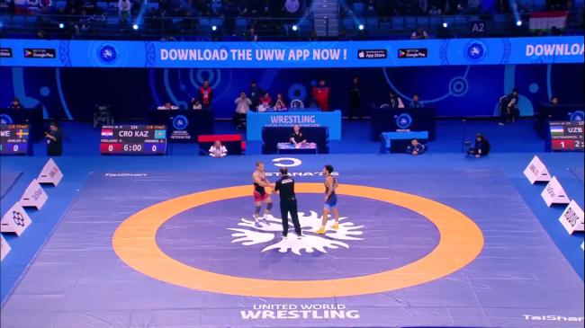 Pavel PUKLAVEC (CRO) vs. Almatbek AMANBEK (KAZ) | 2026 Senior World Championships | Eighth Final | GR 72Kg