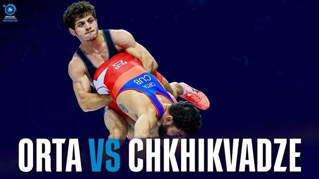 Never count out an Olympic champ....Luis ORTA (CUB) vs. Diego CHKHIKVADZE (GEO) 