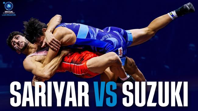 This headbutt nearly cost Azat SARIYAR (TUR) the 67kg U23 world finals spot 😱🤯