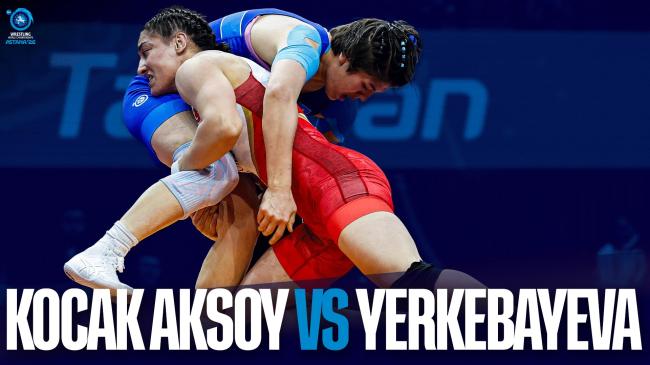 She went FLYING! 😱 KOCAK AKSOY launches YERKEBAYEVA for FOUR! | 2026 World Championships