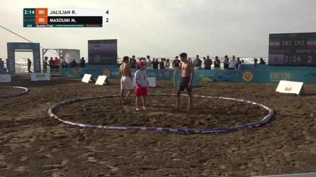 Reza Shamsollah JALILIAN (IRI) vs. Mahyar Masoud MASOUMI (IRI) | U17 BEACH WRESTLING WORLD CHAMPIONSHIPS 2026 | 1/4 Final | MEN'S BW 80Kg