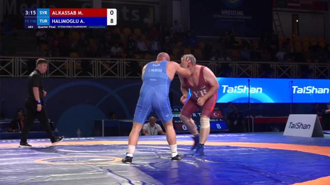 Mohamad Fahed ALKASSAB (SYR) vs. Aydin HALIMOGLU (TUR) | VETERAN WORLD CHAMPIONSHIPS 2026 | Quarter Final | FS 130Kg