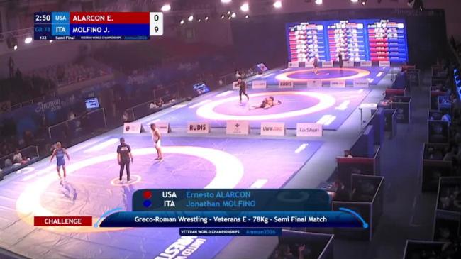 Ernesto ALARCON (USA) vs. Jonathan MOLFINO (ITA) | VETERAN WORLD CHAMPIONSHIPS 2026 | 1/2 Final | GR 78Kg