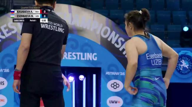 Alina KASABIEVA (RUS) vs. Nabira ESENBAEVA (UZB) | 2026 Senior World Championships | Quarter Final | WW 65Kg