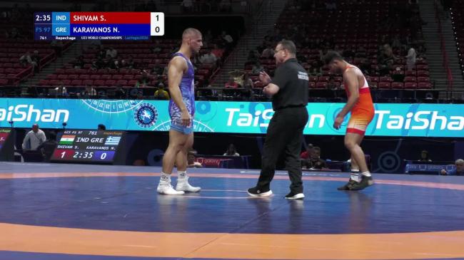 Shivam SHIVAM (IND) vs. Nikolaos KARAVANOS (GRE) | U23 WORLD CHAMPIONSHIPS 2026 | Repechage | FS 97Kg
