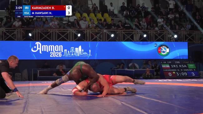 Bahaaldin Mohammad KARIMZADEH (IRI) vs. Nabil Yahya M HAWSAWI (KSA) | VETERAN WORLD CHAMPIONSHIPS 2026 | Gold Medal | GR 130Kg
