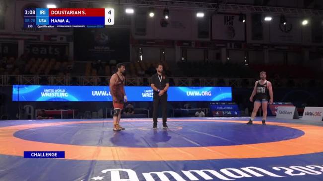 Siavash Ebrahim DOUSTARIAN (IRI) vs. Alexander Michael HAMM (USA) | VETERAN WORLD CHAMPIONSHIPS 2026 | Qualification | GR 78Kg