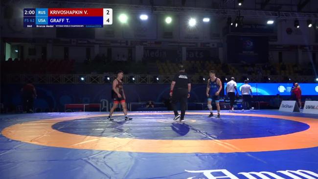 Viacheslav KRIVOSHAPKIN (RUS) vs. Tyler Lee GRAFF (USA) | VETERAN WORLD CHAMPIONSHIPS 2026 | Bronze Medal | FS 62Kg