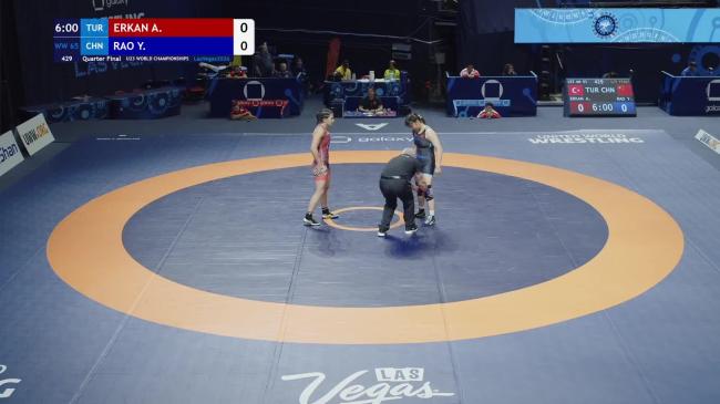 Ayse ERKAN (TUR) vs. Yuqi RAO (CHN) | 2026 U23 World Championships | Quarter Final | WW 65Kg