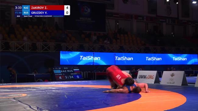 Zhiger ZAKIROV (KAZ) vs. Valentin Olegovitch GRUZDEV (RUS) | VETERAN WORLD CHAMPIONSHIPS 2026 | 1/2 Final | FS 88Kg