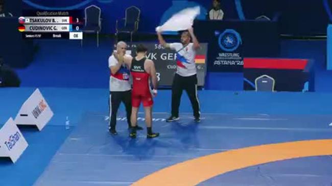 Batyrbek TSAKULOV (SVK) vs. Gennadij CUDINOVIC (GER) | SENIOR WORLD CHAMPIONSHIPS 2026 | Qualif. | FS 97Kg