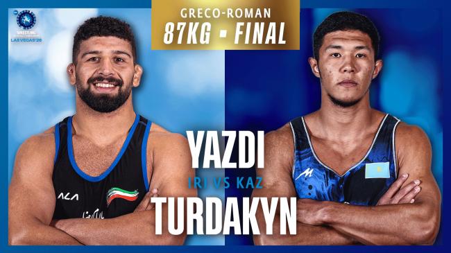 Yasin Ali YAZDI (IRI) vs. Temirlan TURDAKYN (KAZ) | 2026 U23 World Championships | Gold Medal | GR 87Kg