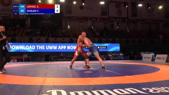 Zeljko JOVISIC (SRB) vs. Fariborz Alimohammad SHEKARI (IRI) | VETERAN WORLD CHAMPIONSHIPS 2026 | Quarter Final | GR 100Kg