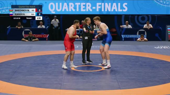 Mazaim MARDANOV (AZE) vs. Ali ILIASOV (RUS) | 2026 U23 World Championships | Quarter Final | GR 130Kg