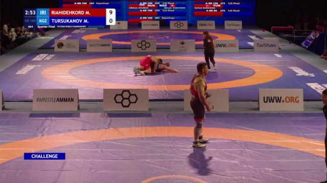 Mohammad Farajollah RIAHIDEHKORDI (IRI) vs. Mirzat TURSUKANOV (KGZ) | VETERAN WORLD CHAMPIONSHIPS 2026 | Quarter Final | GR 100Kg