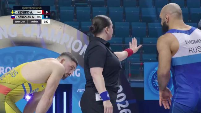 Alex KESSIDIS (SWE) vs. Artur SARGSIAN (RUS) | 2026 Senior World Championships | Quarter Final | GR 97Kg