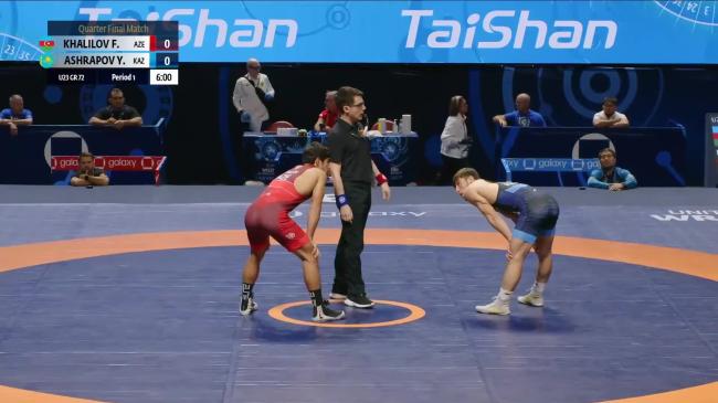 Farid KHALILOV (AZE) vs. Yussuf ASHRAPOV (KAZ) | 2026 U23 World Championships | Quarter Final | GR 72Kg