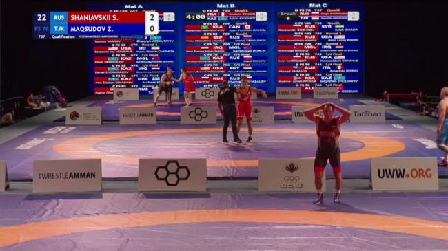 Sergei SHANIAVSKII (RUS) vs. Zayniddin MAQSUDOV (TJK) | VETERAN WORLD CHAMPIONSHIPS 2026 | Qualification | FS 78Kg