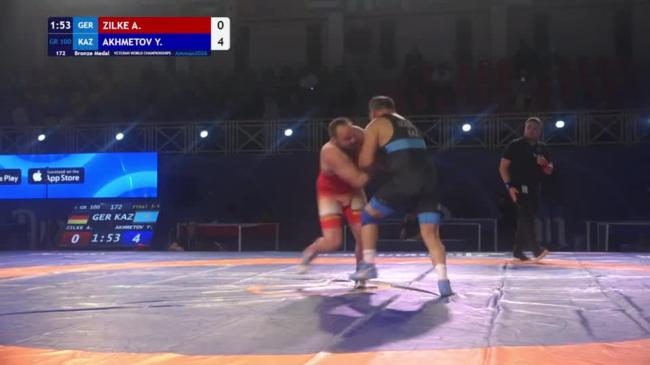 Alex ZILKE (GER) vs. Yerlan AKHMETOV (KAZ) | VETERAN WORLD CHAMPIONSHIPS 2026 | Bronze Medal | GR 100Kg
