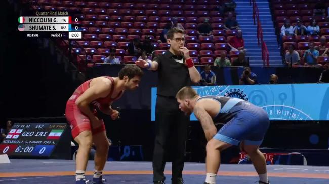 Gabriele NICCOLINI (ITA) vs. Seth Richard SHUMATE (USA) | 2026 U23 World Championships | Quarter Final | FS 92Kg