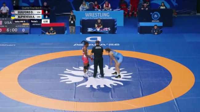 ALPYEYEVA steals it! Last-second takedown stuns GUILFORD, 5-4! 🤯 | 2026 World Championships