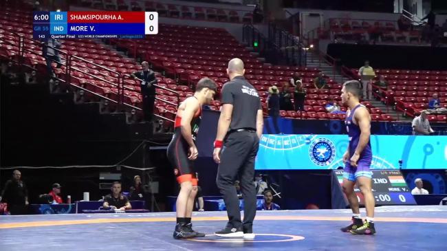 Armin Saadi SHAMSIPOURHAJI (IRI) vs. Vishvajit Ramchandra MORE (IND) | 2026 U23 World Championships | Quarter Final | GR 55Kg