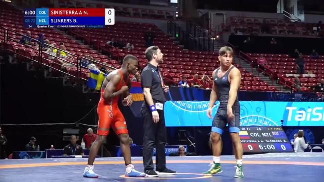 Nilson SINISTERRA ANGULO (COL) vs. Bredi SLINKERS (NZL) | 2026 U23 World Championships | Quarter Final | GR 72Kg