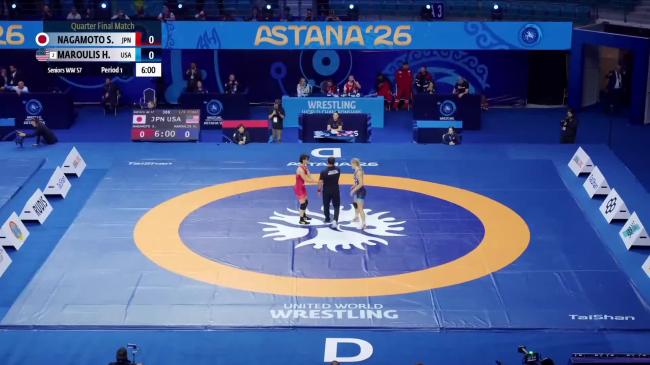 Sena NAGAMOTO (JPN) vs. Helen Louise MAROULIS (USA) | 2026 Senior World Championships | Quarter Final | WW 57Kg