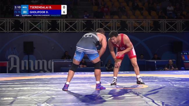 Bayarsaikhan TSERENDALAI (MGL) vs. Davood Ghafar GHOLIPOOR (IRI) | VETERAN WORLD CHAMPIONSHIPS 2026 | Qualification | FS 78Kg