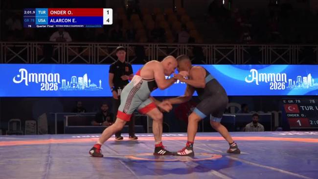 Osman ONDER (TUR) vs. Ernesto ALARCON (USA) | VETERAN WORLD CHAMPIONSHIPS 2026 | Quarter Final | GR 78Kg