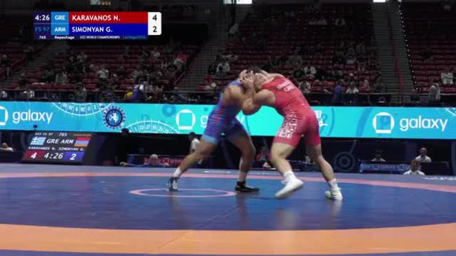 Nikolaos KARAVANOS (GRE) vs. Gurgen SIMONYAN (ARM) | U23 WORLD CHAMPIONSHIPS 2026 | Repechage | FS 97Kg