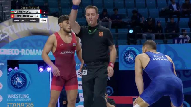 Gurban GURBANOV (AZE) vs. Akzhol MAKHMUDOV (KGZ) | 2026 Senior World Championships | Quarter Final | GR 82Kg