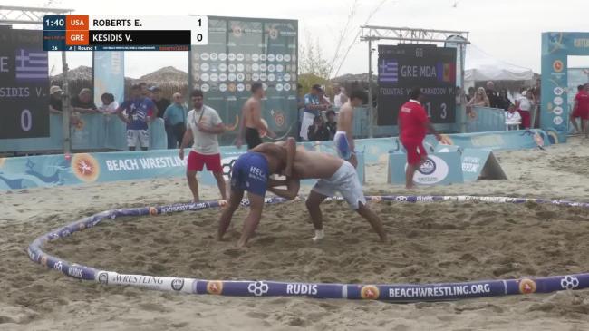 Eli Laine ROBERTS (USA) vs. Vasileios KESIDIS (GRE) • A | Round 1 • Men's BW 80Kg