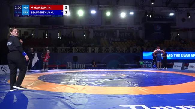 Nabil Yahya M HAWSAWI (KSA) vs. Gabriel Armand BEAUPERTHUY (USA) | VETERAN WORLD CHAMPIONSHIPS 2026 | Semi Final | GR 130Kg